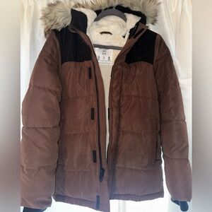 Abercrombie fur line parka with hoodie